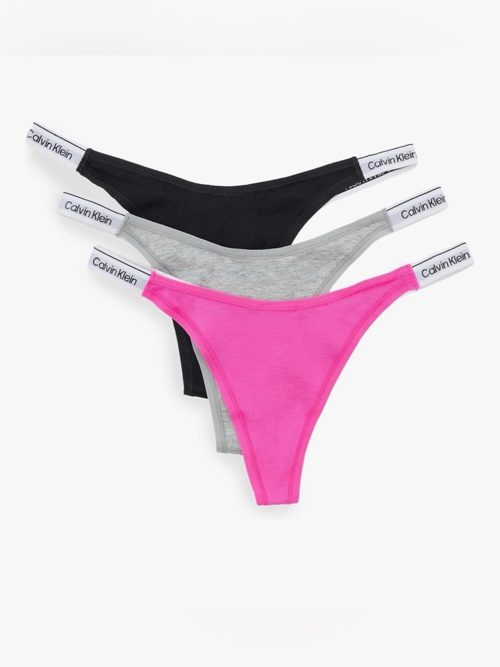 ✨ NEVER WORN 🖤🩷🩶 Calvin Klein Dipped Cotton Thong 6 -Pack